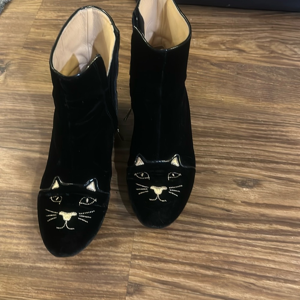Charlotte Olympia “puss in boots”  ankle boots really cute well loved